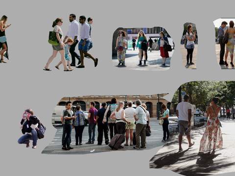  现代休闲商务人物psd 