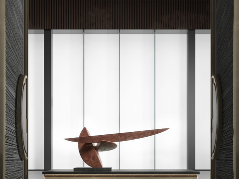  现代抽象雕塑摆件3d模型 