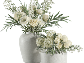 花瓶 鲜花 花艺 插花3d模型