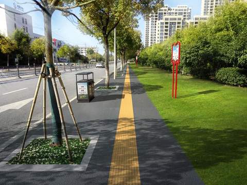  人行道 城市道路psd 