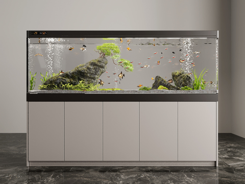  鱼缸 水族3d模型 