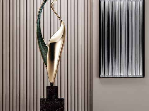  现代抽象雕塑3d模型 