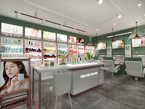  美妆店 化妆品店3d模型 