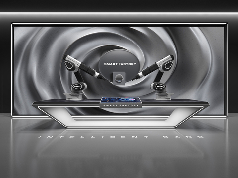  现代酷炫机械臂3d模型 