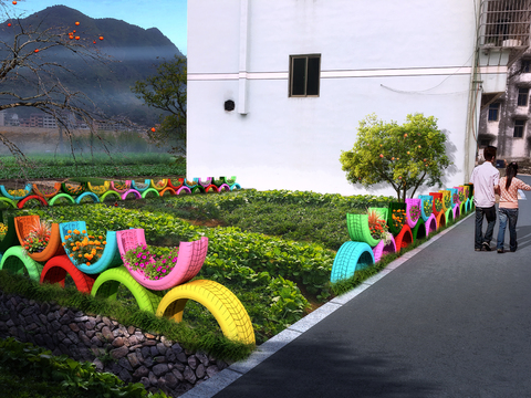  现代菜地菜园绿植psd 