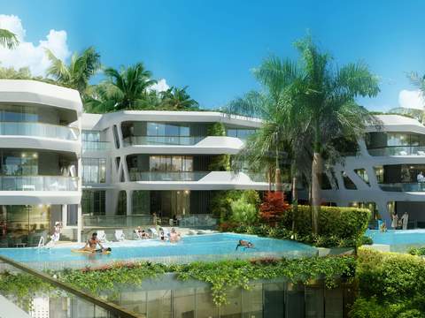  现代酒店亲子游泳池psd 