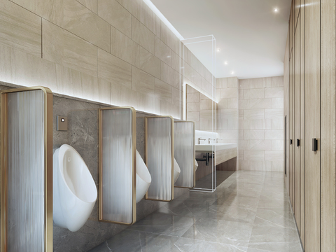  公共卫生间 公厕3d模型 