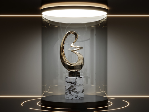  金属雕塑 艺术装置3d模型 