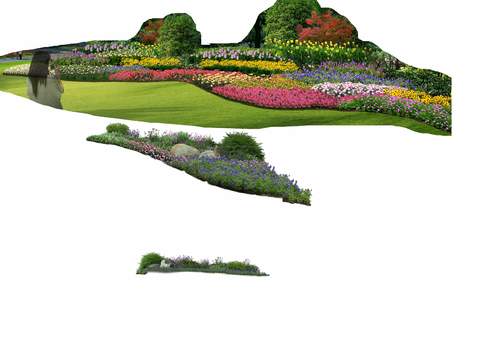  现代植物堆花镜psd 