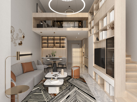  现代公寓3d模型 