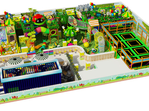  现代森林主题淘气堡儿童乐园设施3d模型 