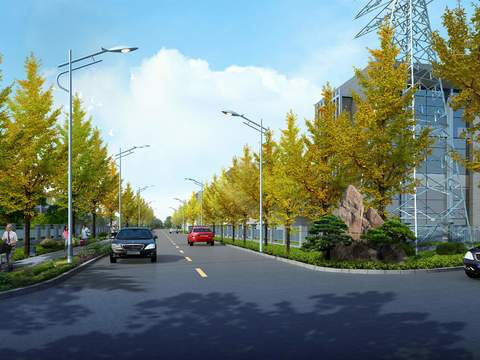  现代道路桥梁psd 