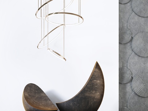  现代抽象雕塑3d模型 