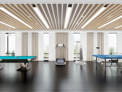  乒乓球场 球馆3d模型 