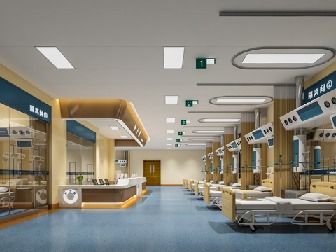  现代医疗诊所3d模型 