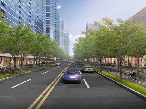  现代道路桥梁psd 