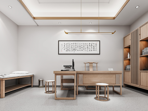  中医诊室3d模型 