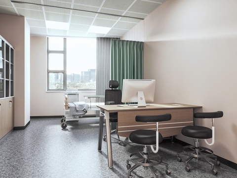  现代牙科诊室3d模型 