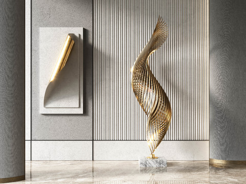  现代艺术装置雕塑摆件3d模型 