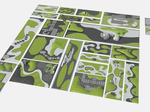  假山 假石 微地形 园艺小品3d模型 