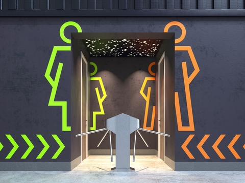  公厕 公共卫生间3d模型 