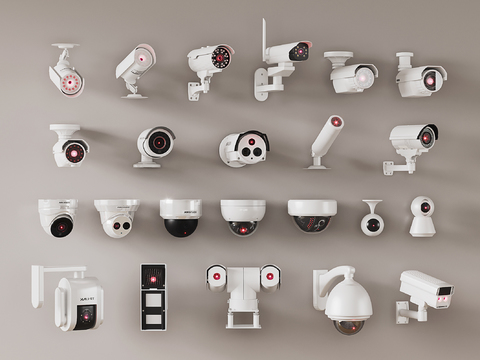  摄像头 监控探头3d模型 