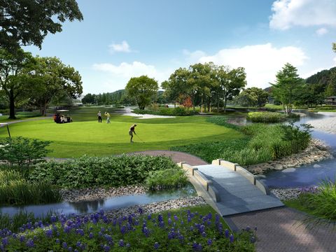  现代湿地公园园林景观psd 