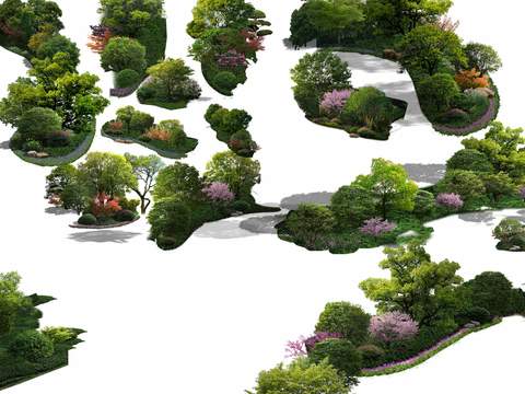  现代绿植灌木丛psd 