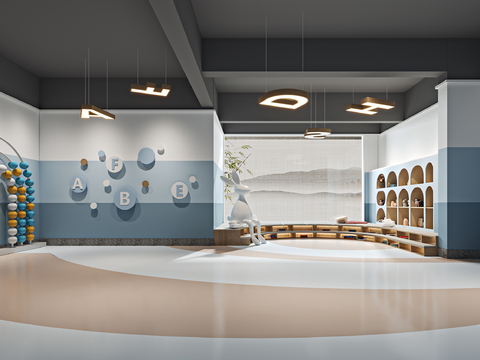  现代儿童娱乐区3d模型 