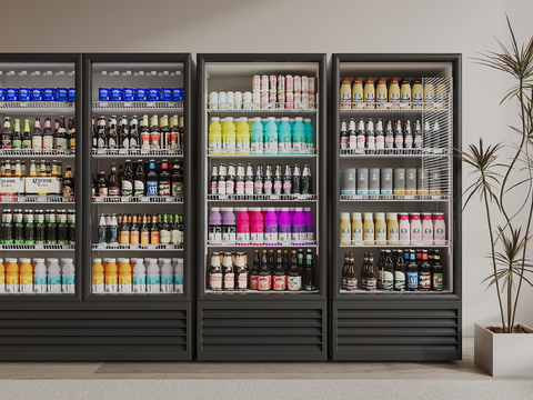  超市冰柜 饮料柜3d模型 