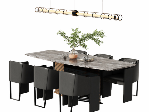 现代餐桌椅3d模型