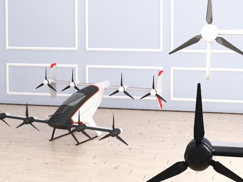  现代遥控无人机3d模型 