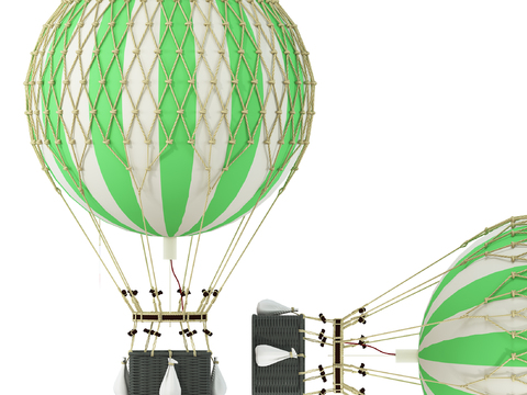  现代热气球3d模型 
