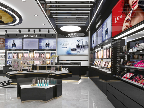  美妆店  彩妆店 化妆品店3d模型 