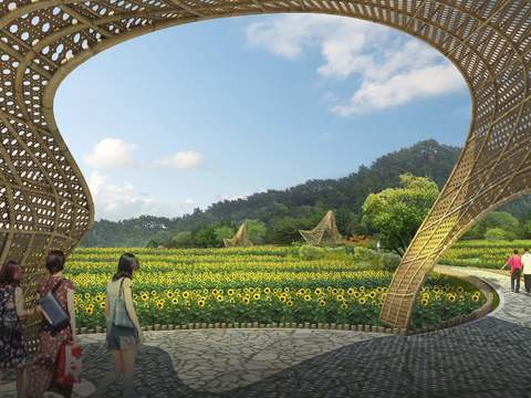  向日葵植物园psd 