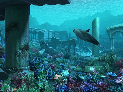  现代海洋公园水族馆3d模型 