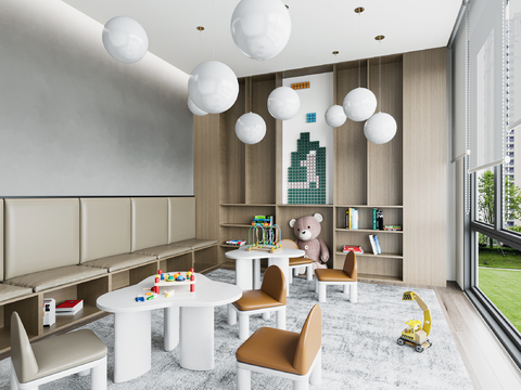  现代儿童娱乐区3d模型 