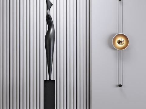  现代抽象雕塑3d模型 