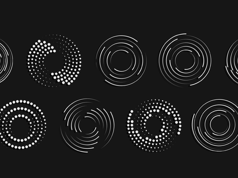  科技剪影 装饰标识3d模型 