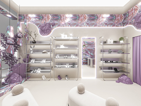  女士鞋店3d模型 