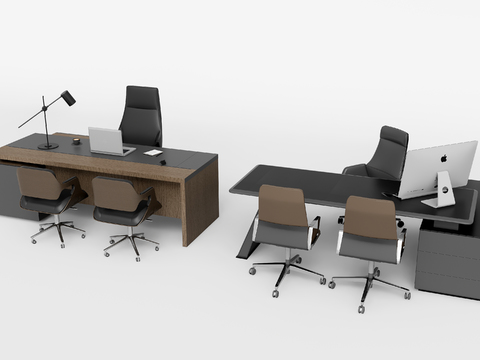  办公桌 班台桌 老板桌3d模型 