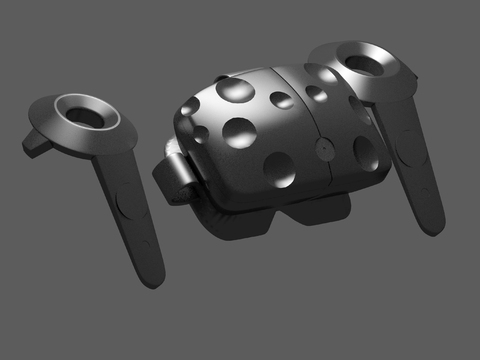  现代VR眼镜手柄3d模型 