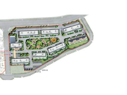  现代园林平面景观图psd 