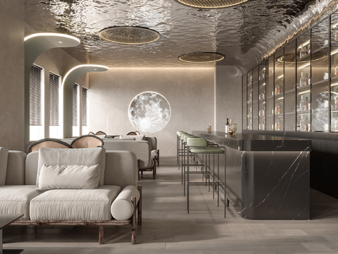  现代酒吧清吧3d模型 