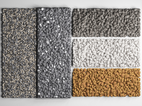  鹅卵石 景观石3d模型 