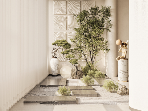  室内造景 庭院景观3d模型 