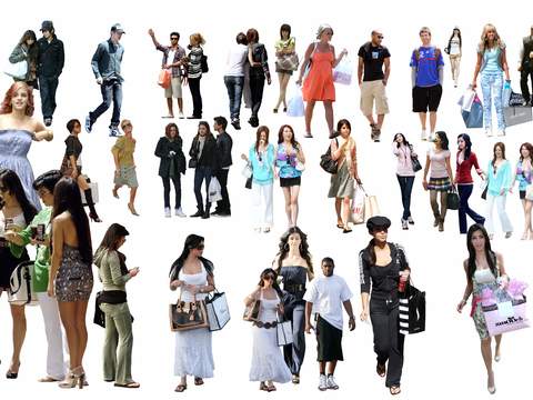  现代都市人物psd 