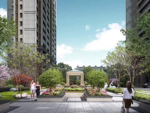  小区住宅公园psd 