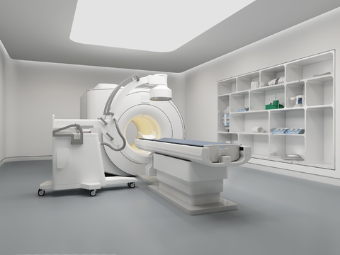  现代医院CT室3d模型 