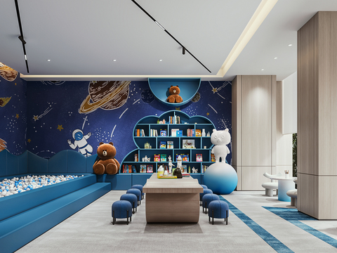  现代儿童娱乐区3d模型 